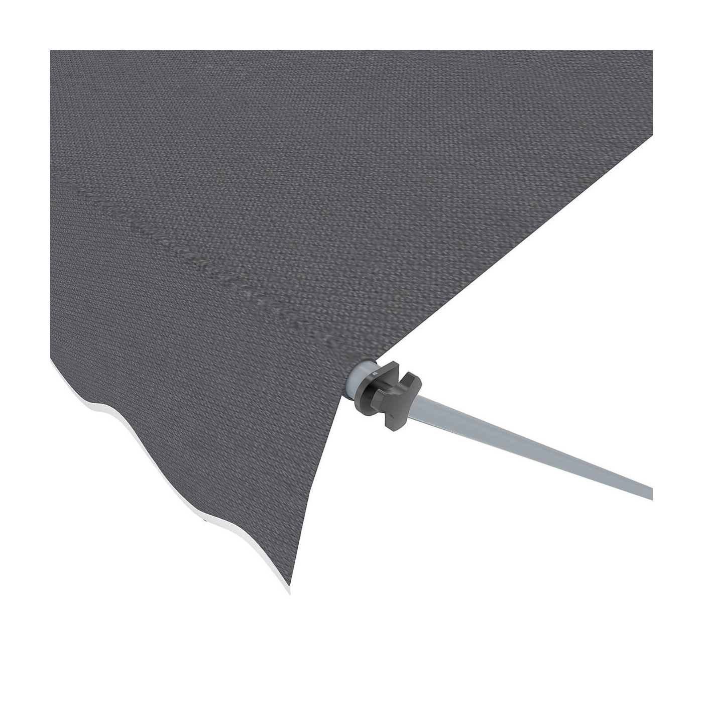 Przód markizy balkonowej easy grey w rozmiarze 300x130cm