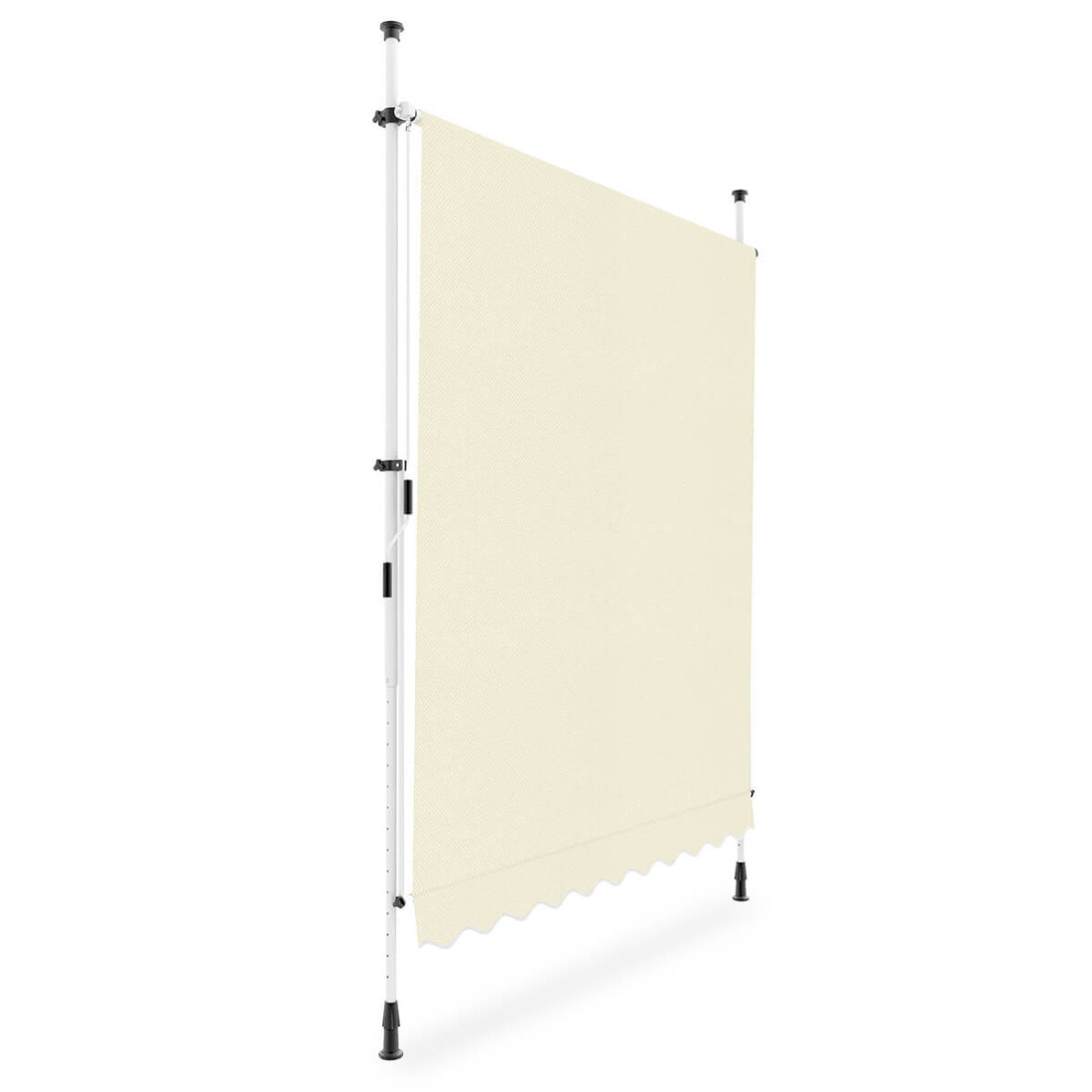 bok manualnej markizy chroniącej przed promieniami słonecznymi "easy" w kolorze beżowym w rozmiarze 350x130cm