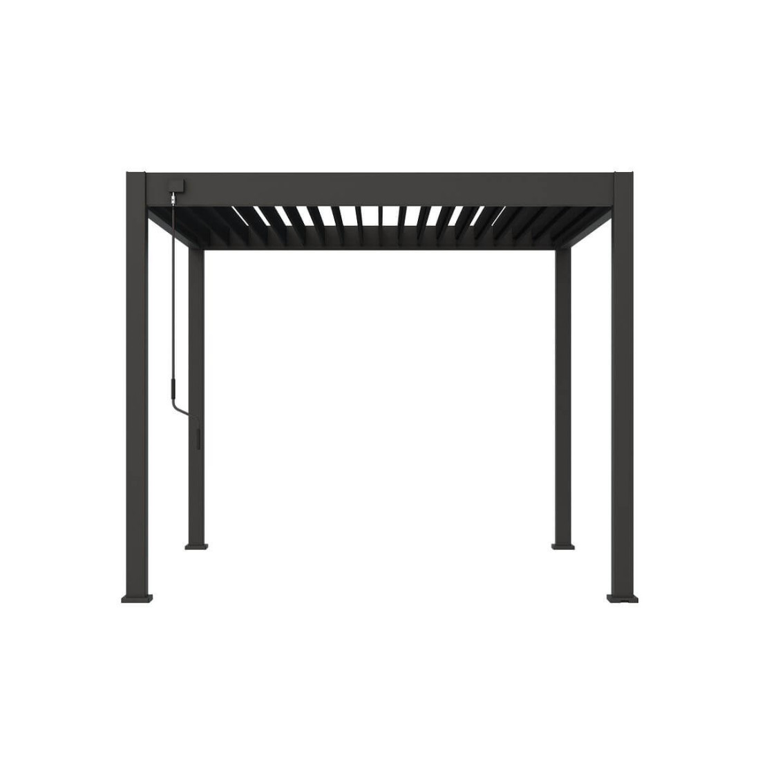 Pergola tarasowa ELEGANCE 3x3 Anthracite w aranżacji na tarasie