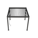 Widok frontalny pergoli tarasowej ELEGANCE 3x3 Anthracite