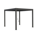 Widok z góry pergoli tarasowej ELEGANCE w rozmiarze 3x3 i kolorze Anthracite