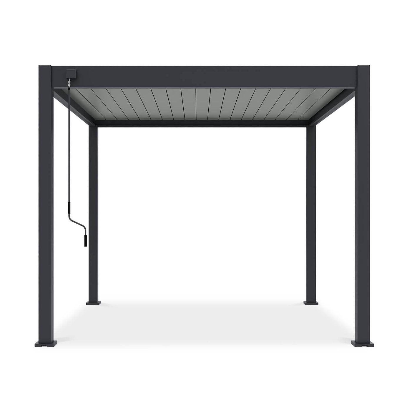 Cechy pergoli tarasowej ELEGANCE w rozmiarze 3x3 Anthracite/Light grey - gutroof