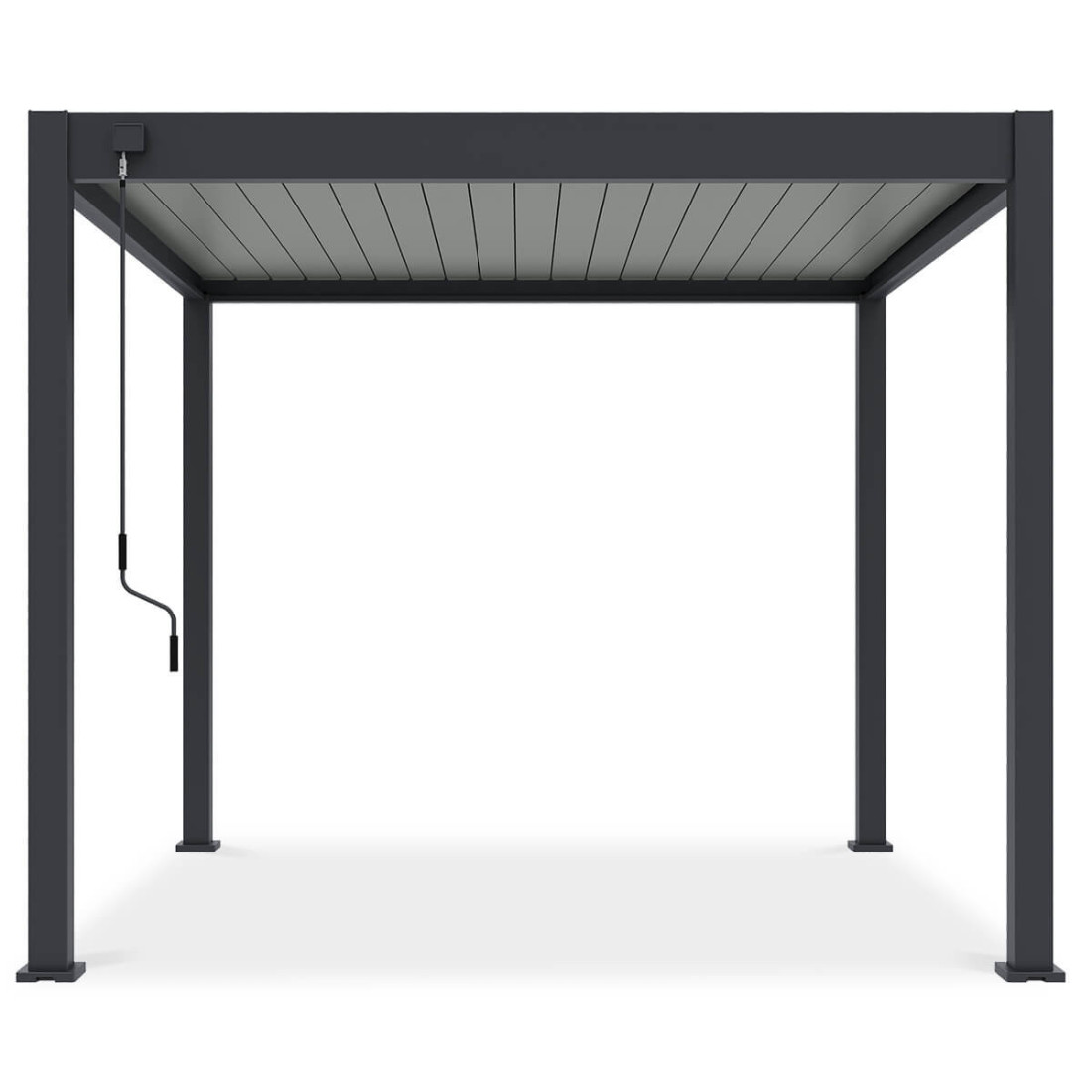 Cechy pergoli tarasowej ELEGANCE w rozmiarze 3x3 Anthracite/Light grey - gutroof