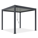 Przód pergoli na taras ELEGANCE 3x3 Antharcite/Light grey