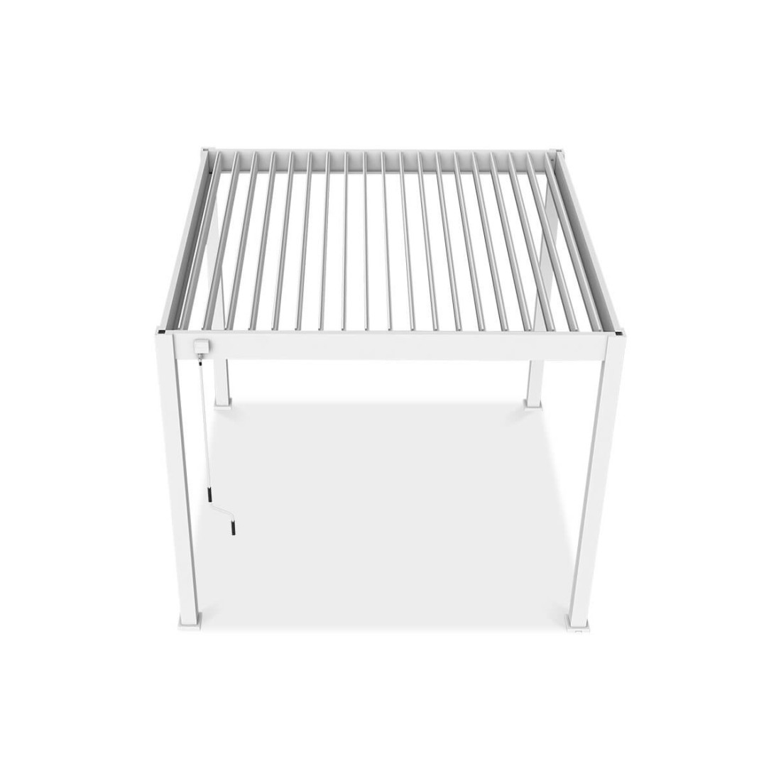 Widok z góry a panele dachowe pergoli tarasowej ELEGANCE 3x3 White - Gutroof