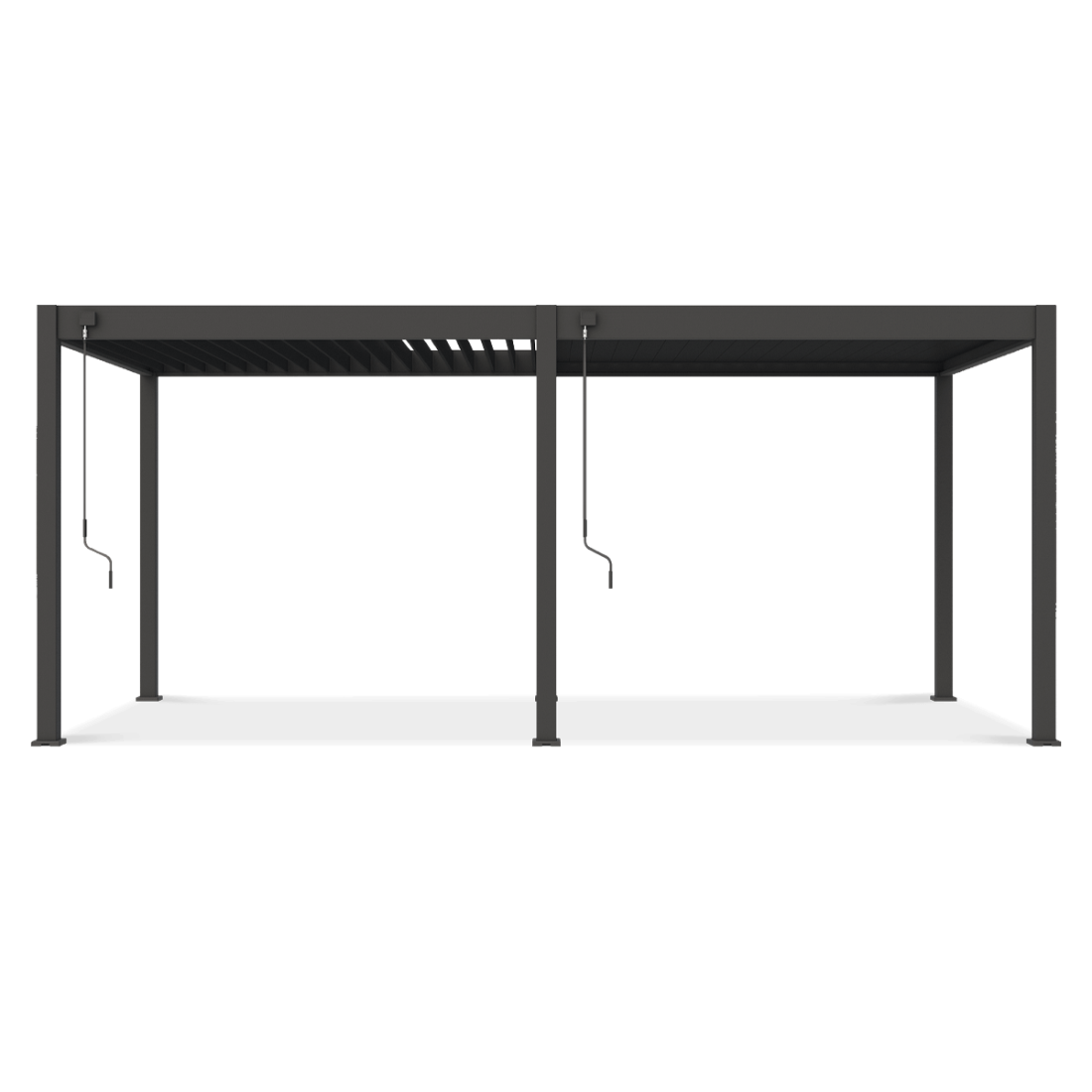 Przód pergoli ogrodowej ELEGANCE 3x6 Anthracite - Gutroof