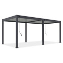 Pergola ogrodowa ELEGANCE 3x6 w kolorze Antracytowym z lamelami w kolorze jasno szarym - Gutroof
