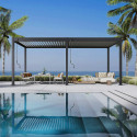 Aranżacja  pergola ogrodowa ELEGANCE w rozmiarze 3x6 anthracite/light grey