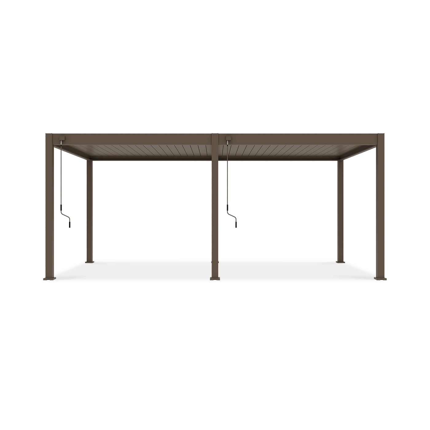Przód pergoli ogrodowej ELEGANCE 3x6 Taupe