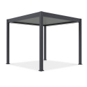 Pergola z oświetleniem LED ELEGANCE AUTOMATIC 3x3 w kolorze antracytowo-jasno-szarym