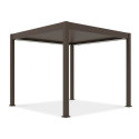 Pergola z oświetleniem LED ELEGANCE AUTOMATIC 3x3 w kolorze taupe