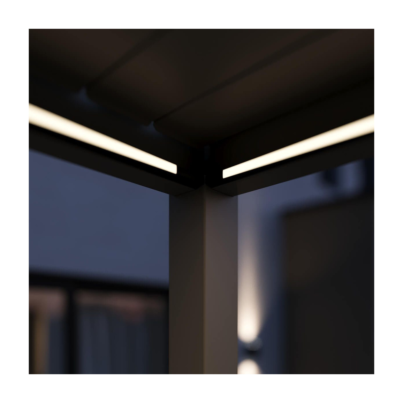 Oświetlenie Led w pergoli Elegance Atomatic 3x3 Taupe od Gutroof