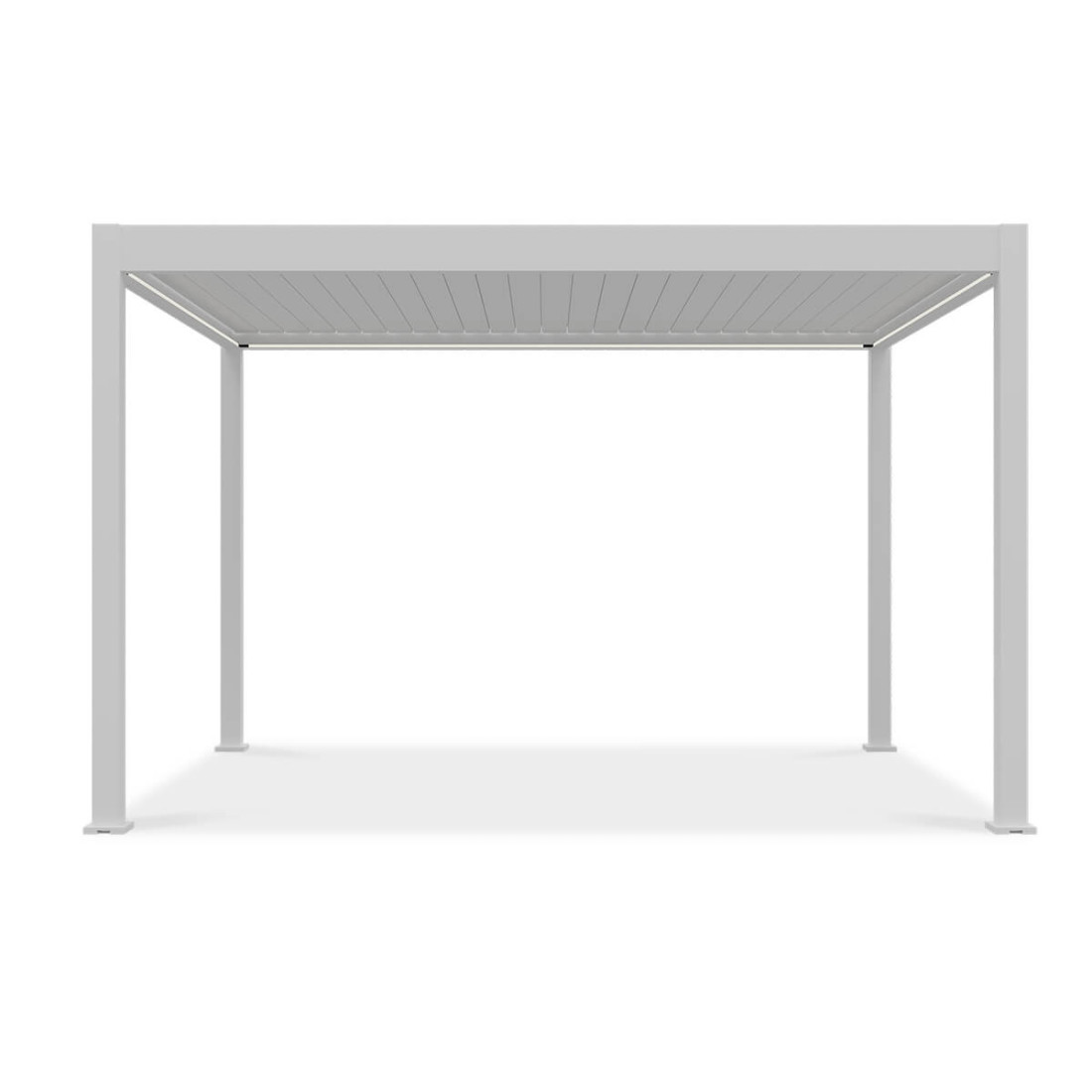 Front pergoli automatycznej ELEGANCE AUTOMATIC 3x4 z oświetleniem LED White - Gutroof
