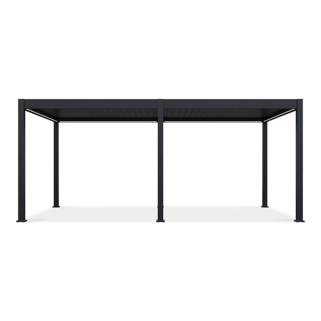 Pergola z oświetleniem LED ELEGANCE AUTOMATIC 3x6 w kolorze antracytowym