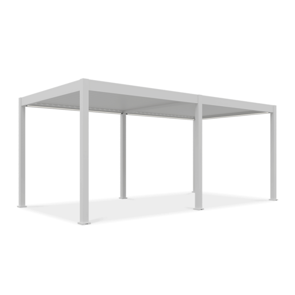 Bioklimatyczna pergola tarasowa ELEGANCE AUTOMATIC 3x6 z oświetleniem LED White - Gutroof