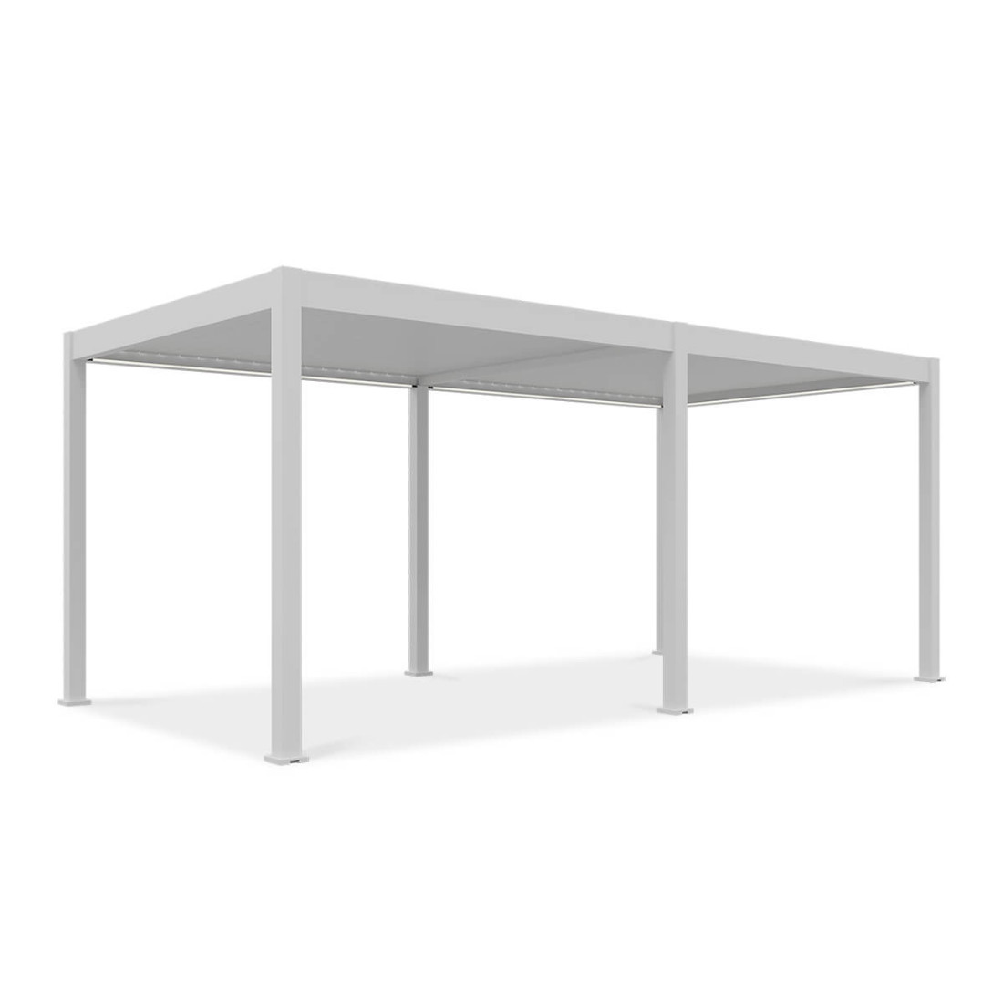 Pergola z oświetleniem LED ELEGANCE AUTOMATIC 3x6 w białym kolorze