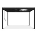 Przód pergoli tarasowej DELUXE w rozmiarze 3,6x4 i w kolorze Anthracite