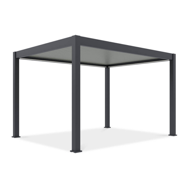 Pergola elektryczna tarasowa DELUXE PRO AUTOMATIC 3x4 z oświetleniem LED antracytowa Gutroof