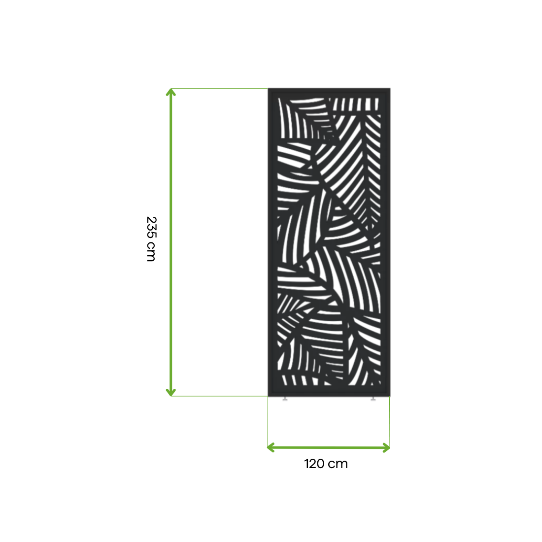 Wymiary - panel dekoracyjny o szerokości 120 cm