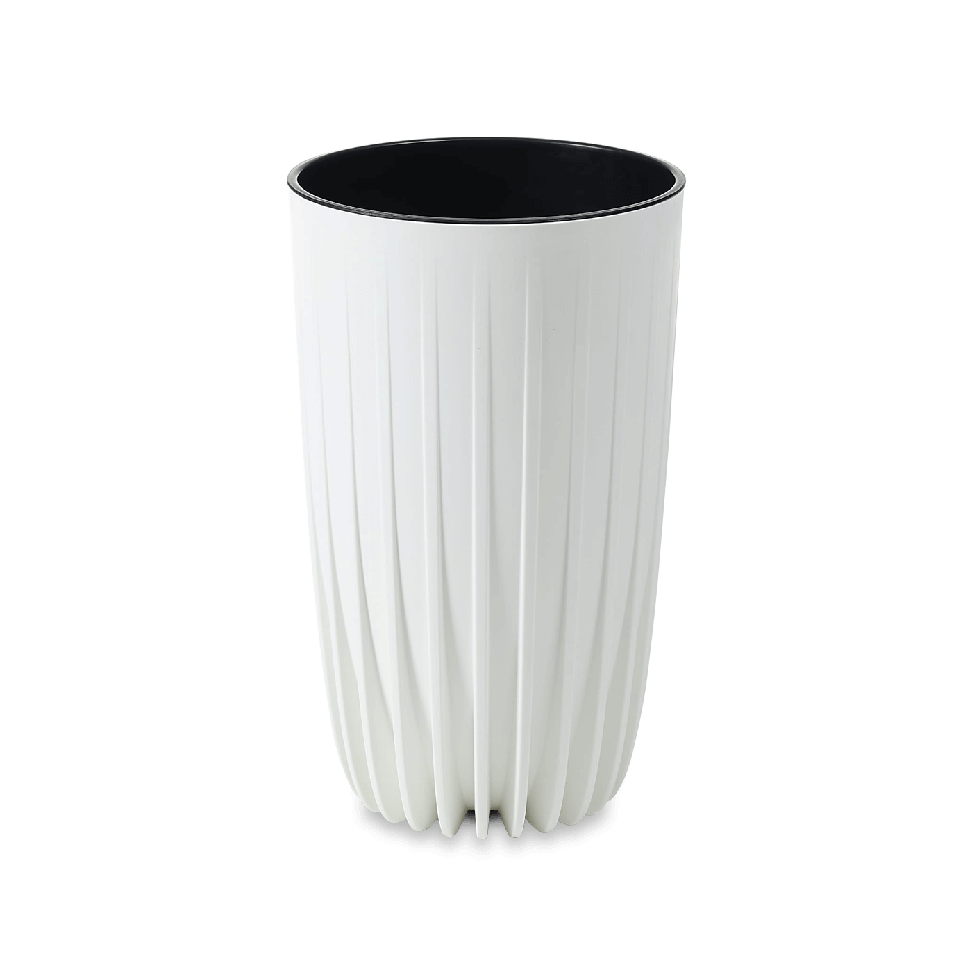Wysoka donica ogrodowa MIRA ECO recycled 30cm biała - LAMELA