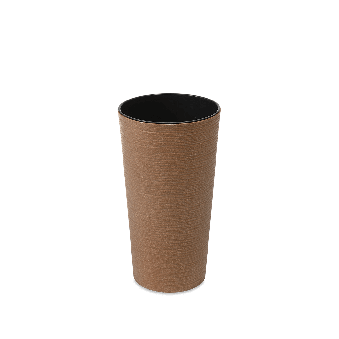 Okrągła donica LILIA ECO wood 19cm dłuto natural - LAMELA