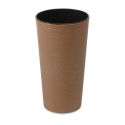 Okrągła donica LILIA ECO wood 30cm dłuto natural - LAMELA