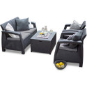 Mebe ogrodowe - Zestaw ogrodowy Corfu Box Graphite Focusgarden.pl