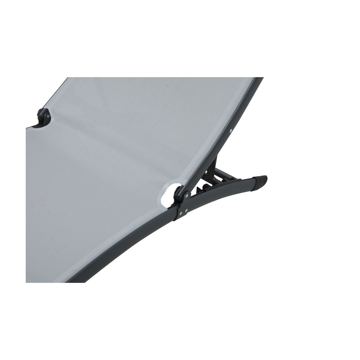materiał w leżaku ogrodowym star light grey