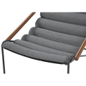 zbliżenie na siedzisko w fotelu art dark grey