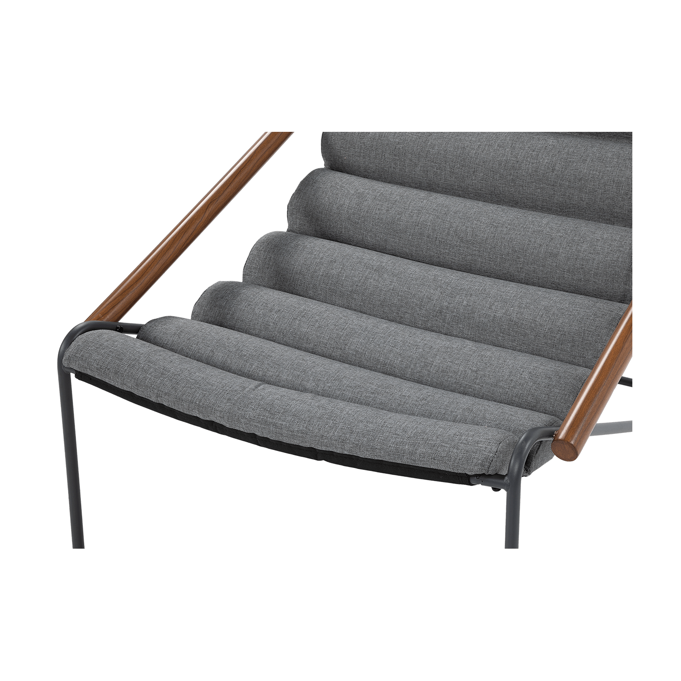 zbliżenie na siedzisko w fotelu art dark grey