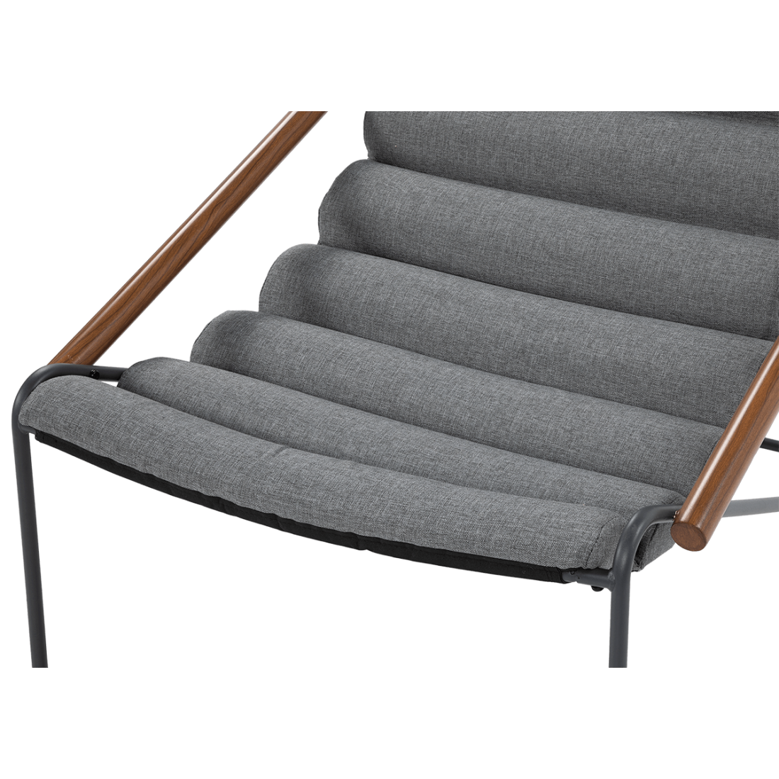 zbliżenie na siedzisko w fotelu art dark grey