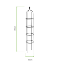 wymiary Czarna Pergola na Róże 210 cm - Cultivo