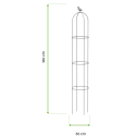 Wymiary Biała pergola na róże, wys. 180cm, metalowa - Cultivo kolor biały 