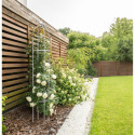 Aranżacja Biała pergola na róże, wys. 180cm, metalowa - Cultivo kolor biały 