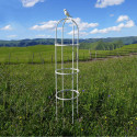 Aranżacja Biała pergola na róże, wys. 180cm, metalowa - Cultivo kolor biały 