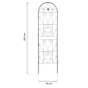 Wymiary dwie czarne podpórki do roślin o wymiarze 190x55 cm od firmy Cultivo