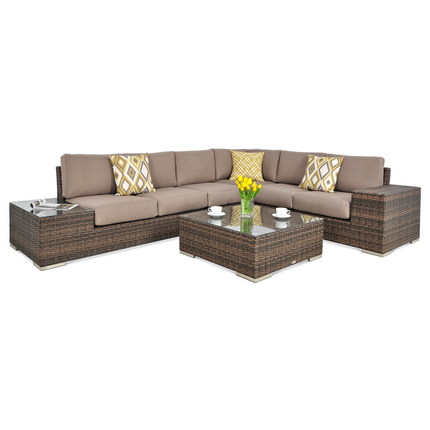 OUTLET 029 Narożnik technorattan AVOCADO Brown