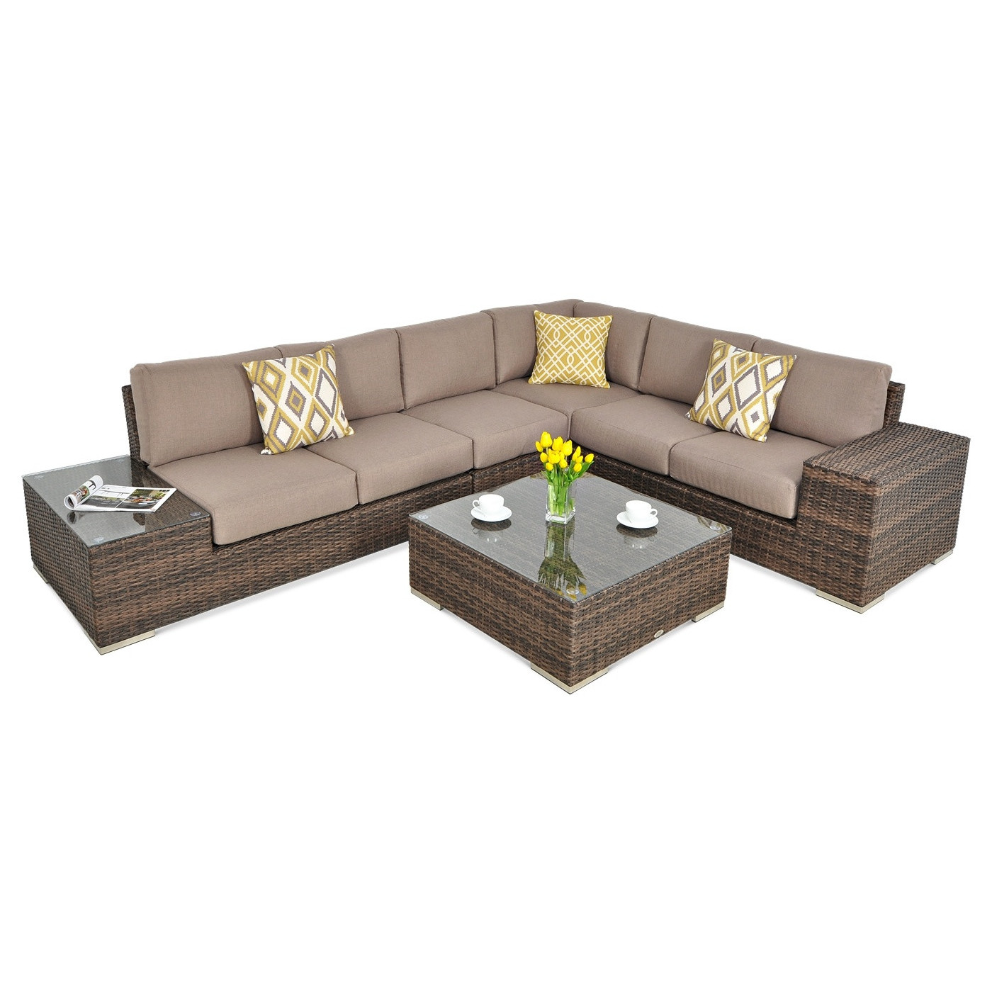 OUTLET 029 Narożnik technorattan AVOCADO Brown