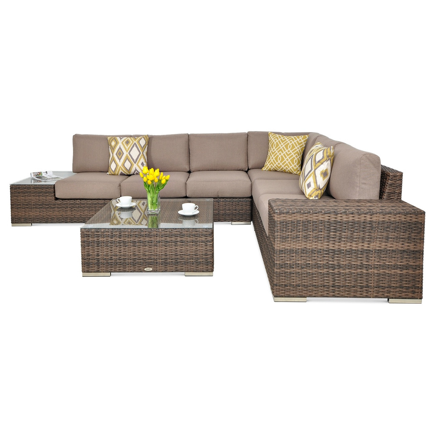 OUTLET 029 Narożnik technorattan AVOCADO Brown