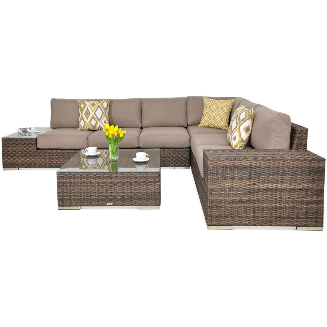 OUTLET 029 Narożnik technorattan AVOCADO Brown