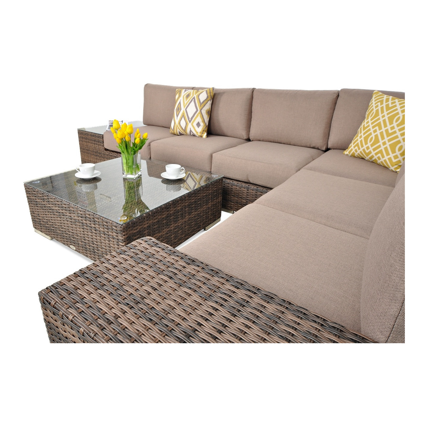 OUTLET 029 Narożnik technorattan AVOCADO Brown