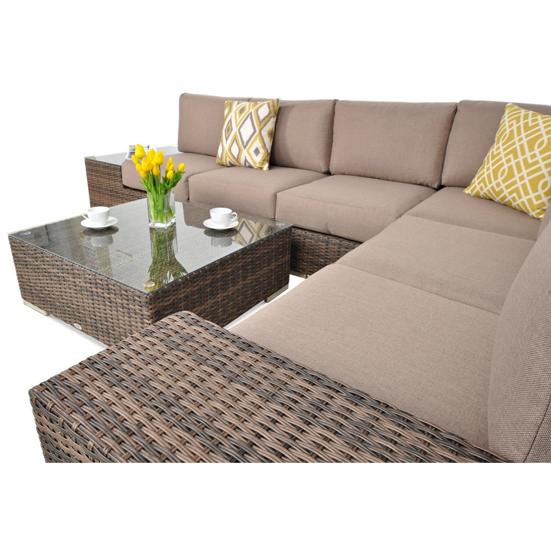 OUTLET 029 Narożnik technorattan AVOCADO Brown