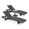 Zestaw dwie leżanki WAVE + stolik PREMIO Dark Grey - Focus Garden