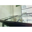 Ogród zimowy SOHO Black 364x290cm PC + Glass - Gutroof, widok na przezroczysty dach ze szkła hartowanego
