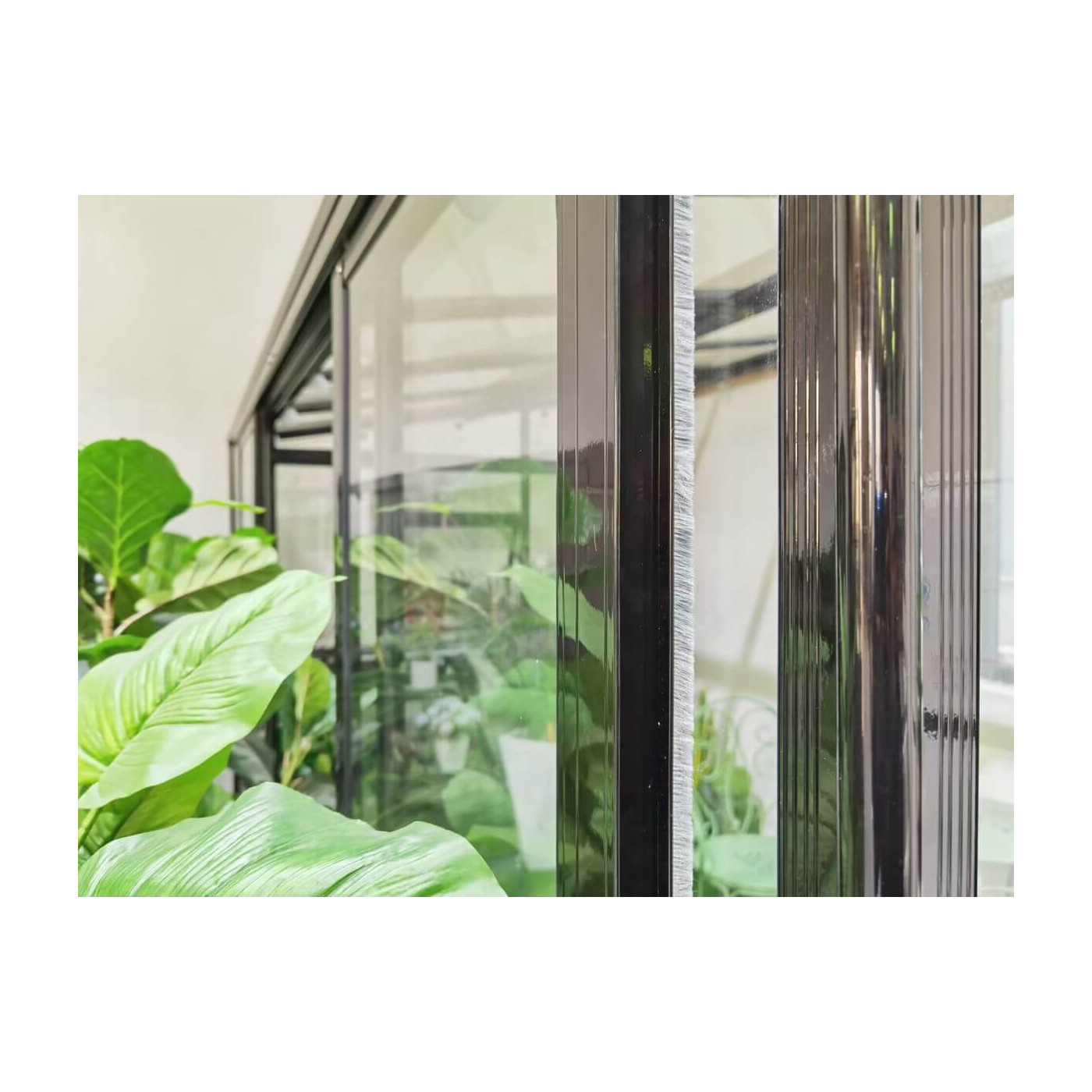 Ogród zimowy SOHO Black 364x290cm PC + Glass - Gutroof, rośliny