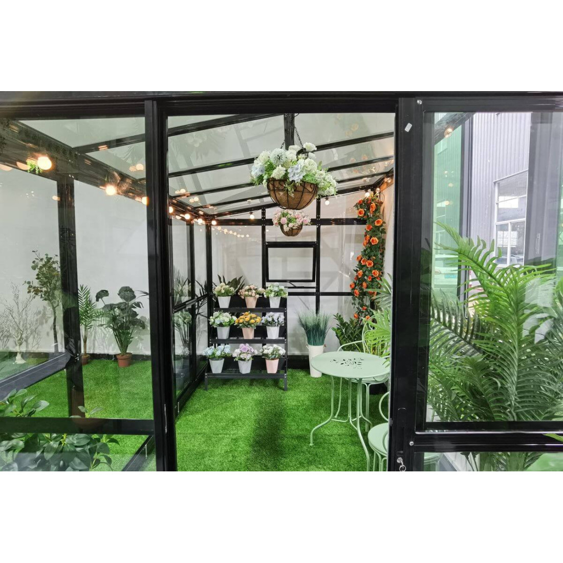 Dekoracje w przyściennym ogrodzie zimowym SOHO 505x290cm PC, Glass Gutroof 