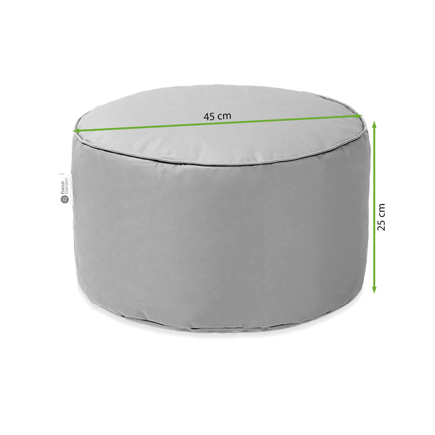 Rycina z wymiarami podnóżka FOOTREST od firmy Focus Garden