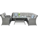 OUTLET 061 Narożnik z technorattanu SAVONA Dark Grey