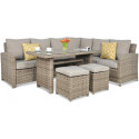 OUTLET 062 Narożnik technorattanowy SANTANA DINING Beige