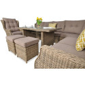 OUTLET 063 Narożnik z technorattanu TRIVENTO DINING Brown